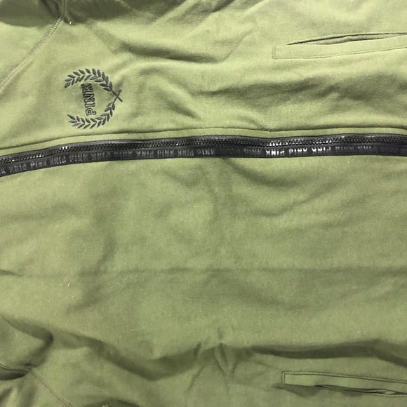 NWT PINK VS Zip-Up Hoodie - Olive - Picture 4 of 4